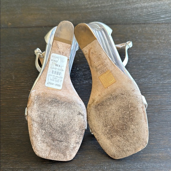 Stuart Weitzman Silver Wedge Sandals - Picture 7 of 7